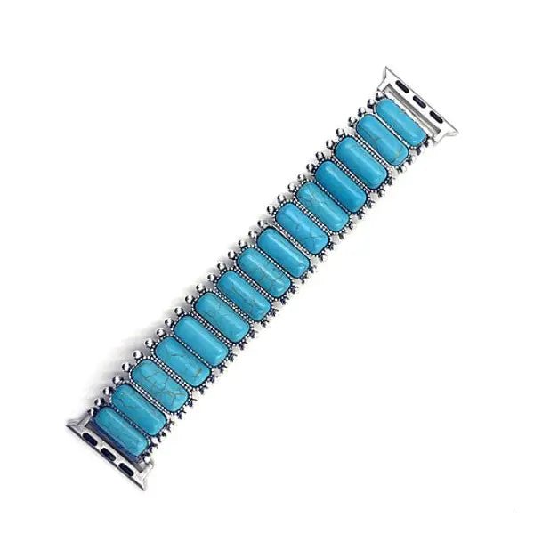 Turquoise Cluster Apple Watch Stretch Band