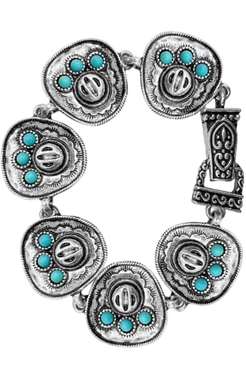 Turquoise Cowboy Hat Magnetic Bracelet