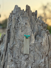 Turquoise Fringe Tassel Necklace