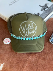 Turquoise Heart Double Trucker Hat Chain
