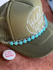 Turquoise Heart Double Trucker Hat Chain