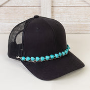 Turquoise Heart Double Trucker Hat Chain