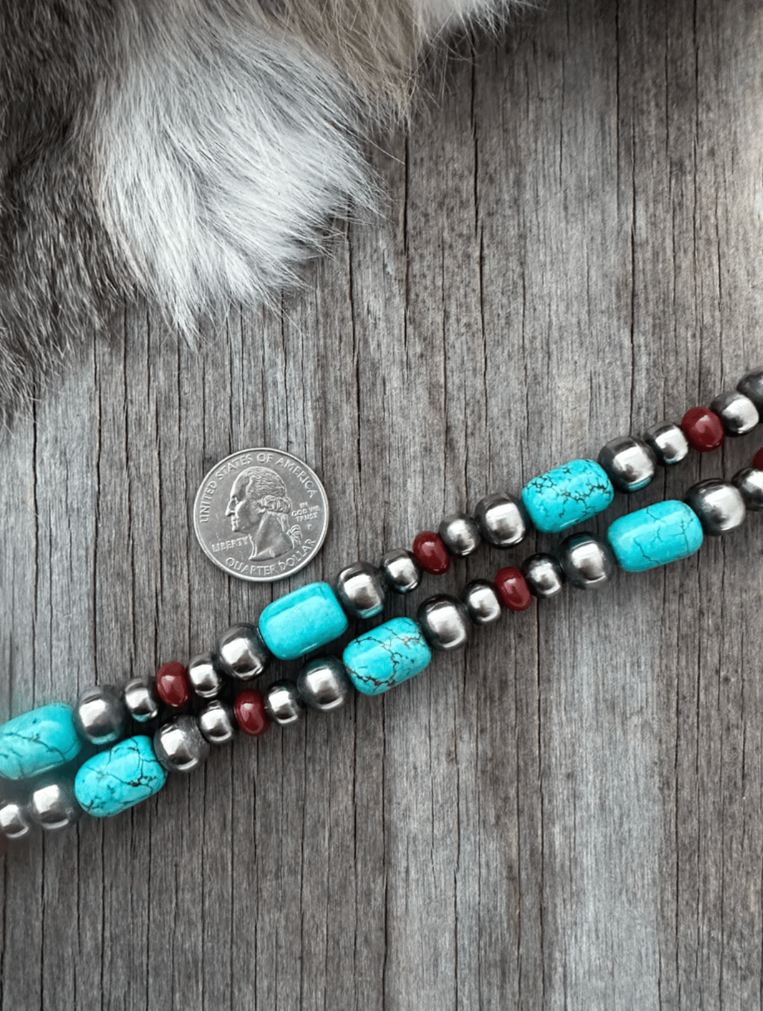 Turquoise Tubes Beaded Necklace