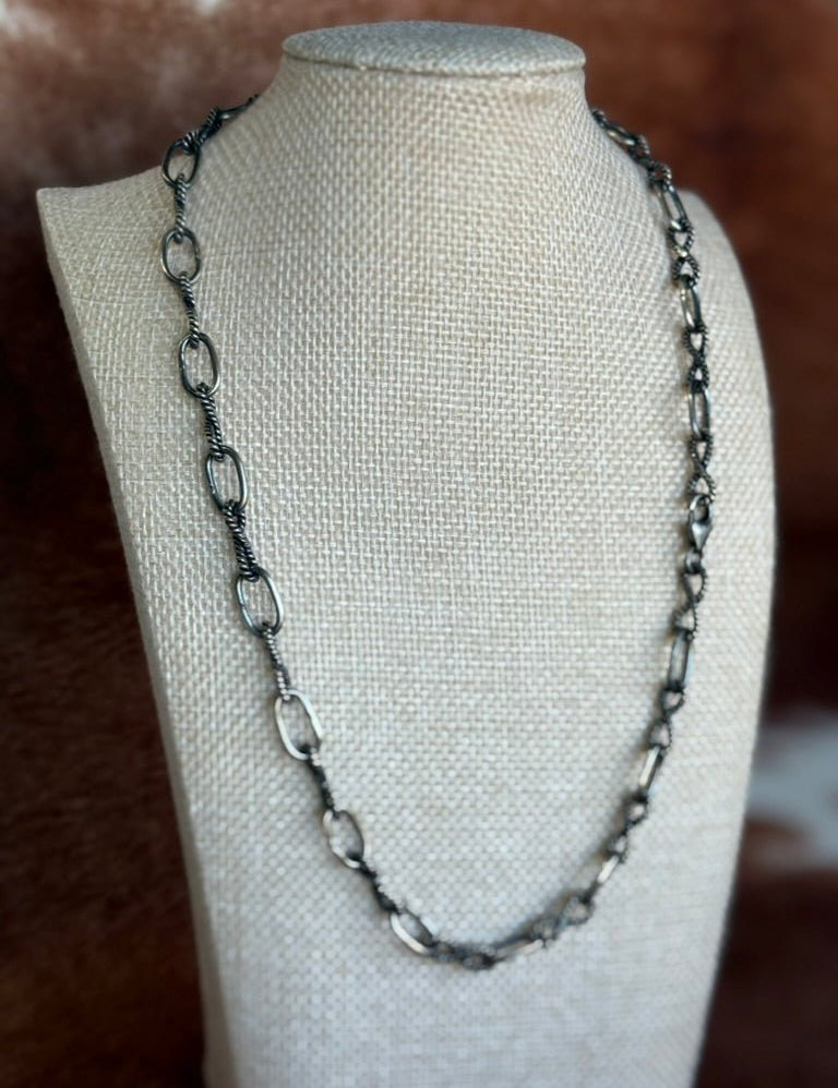 Twised Rope Link Chain Necklace