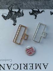 Twisted Rope Rectangle Hair ClawSilver