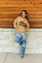 Vintage Duck Graphic HoodieOld GoldS