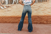 Vintage High Rise Flare Jeans2