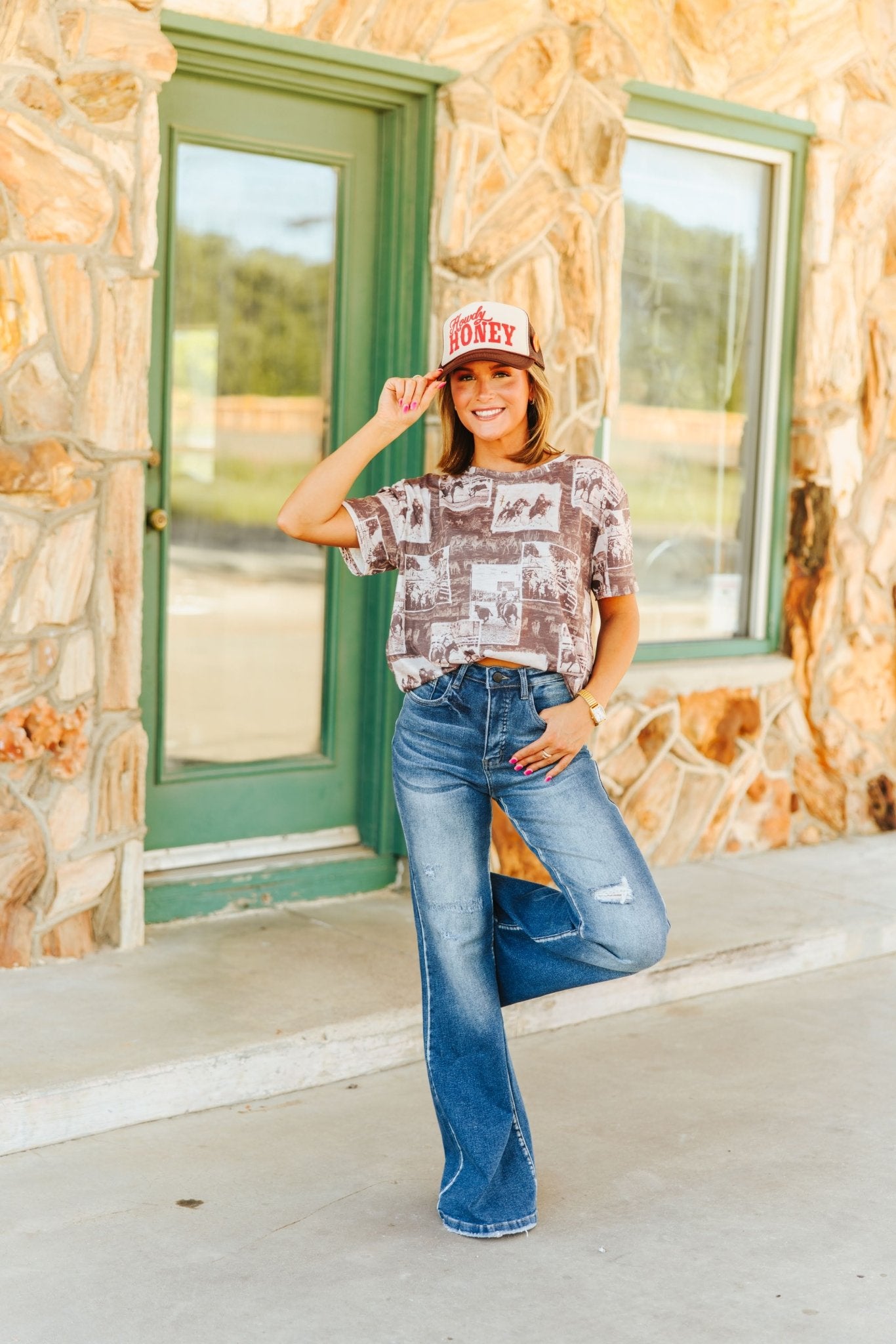 Vintage High Rise Flare Jeans2