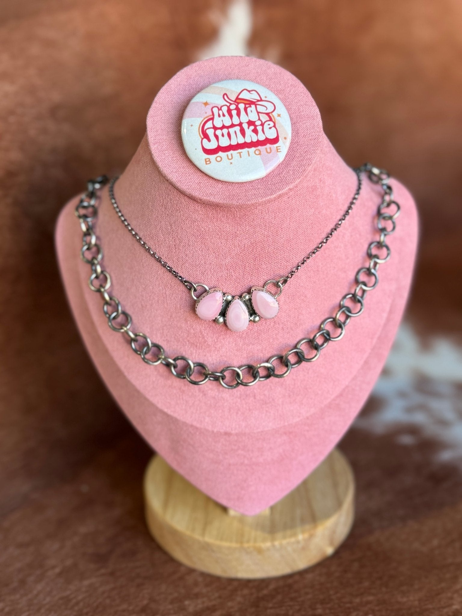 Wanderlust Trio Pink Necklace