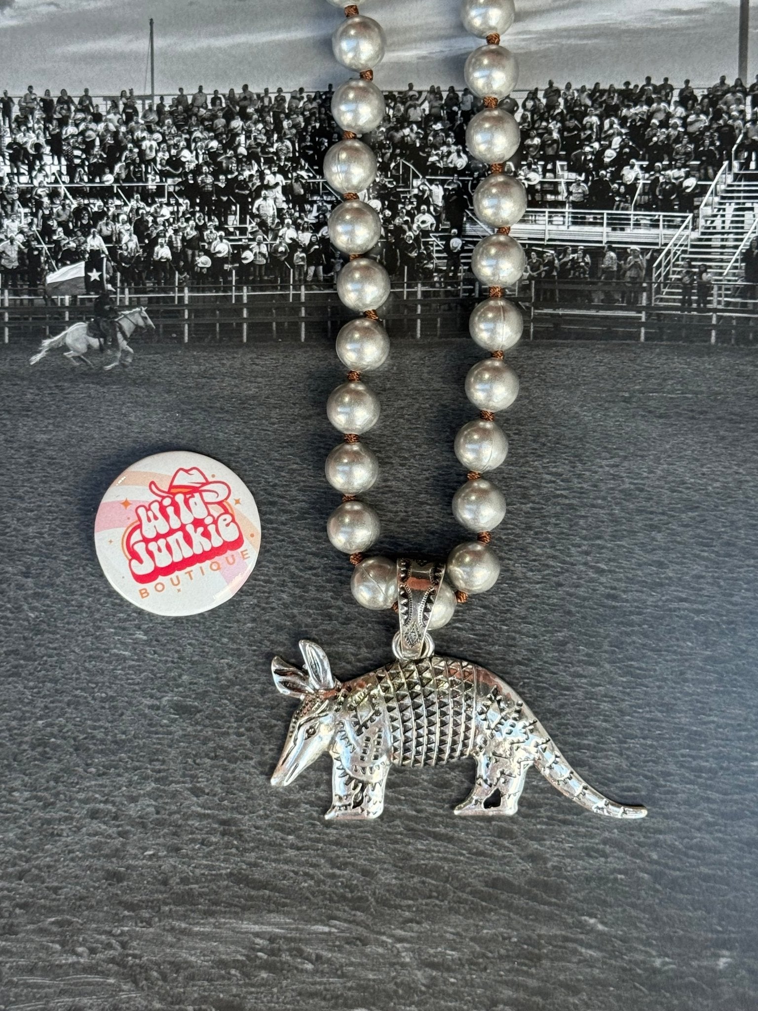 Western Armadillo Pendant Necklace
