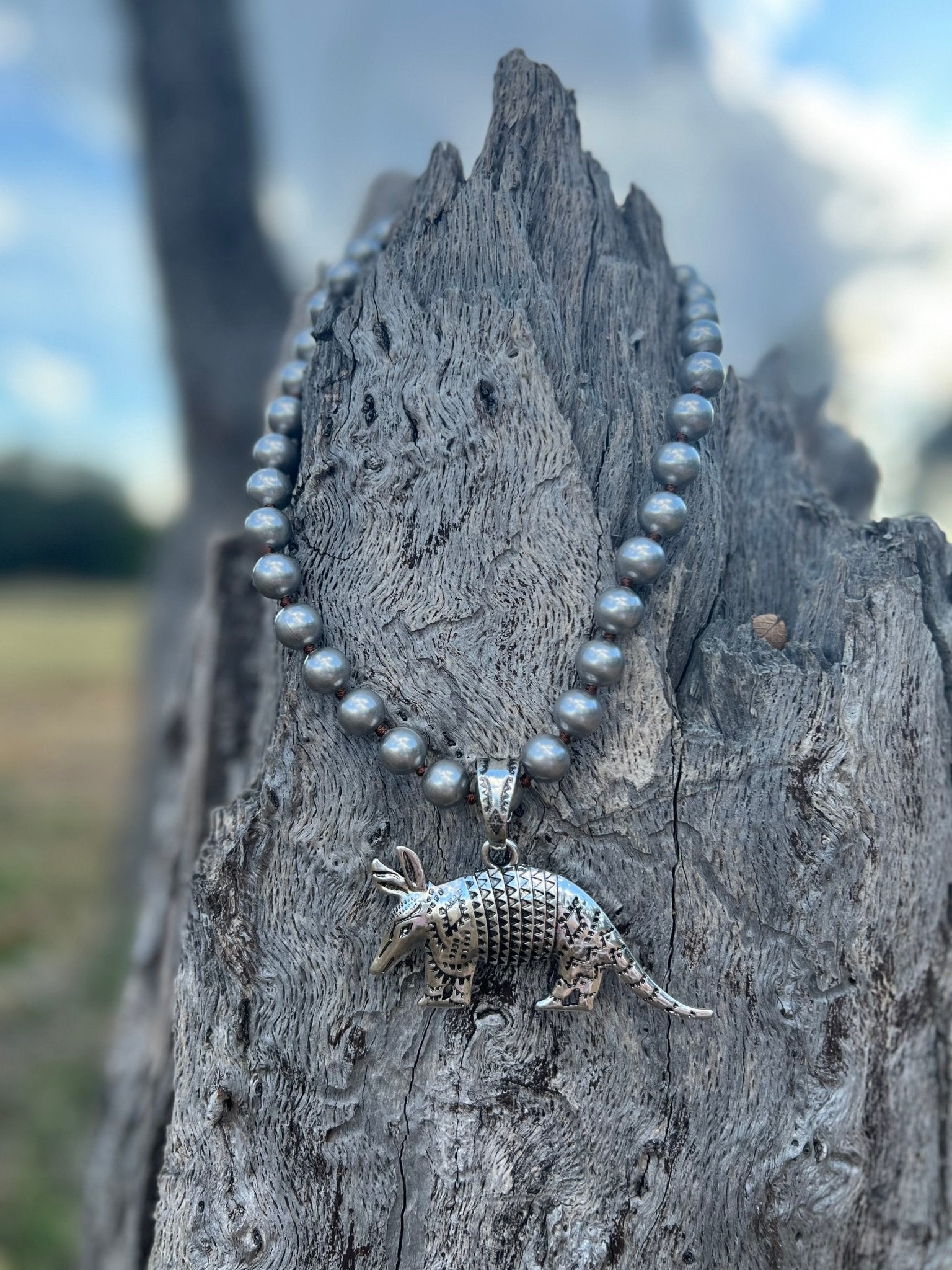 Western Armadillo Pendant Necklace