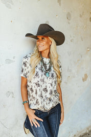 Western Beaded Tri - Layer Necklace