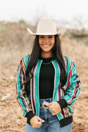 Western Striped Bomber JacketS