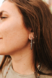 Western Twisted Rope Hoop Earring