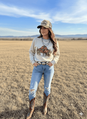 Western Winter Barn Christmas SweatshirtSandS