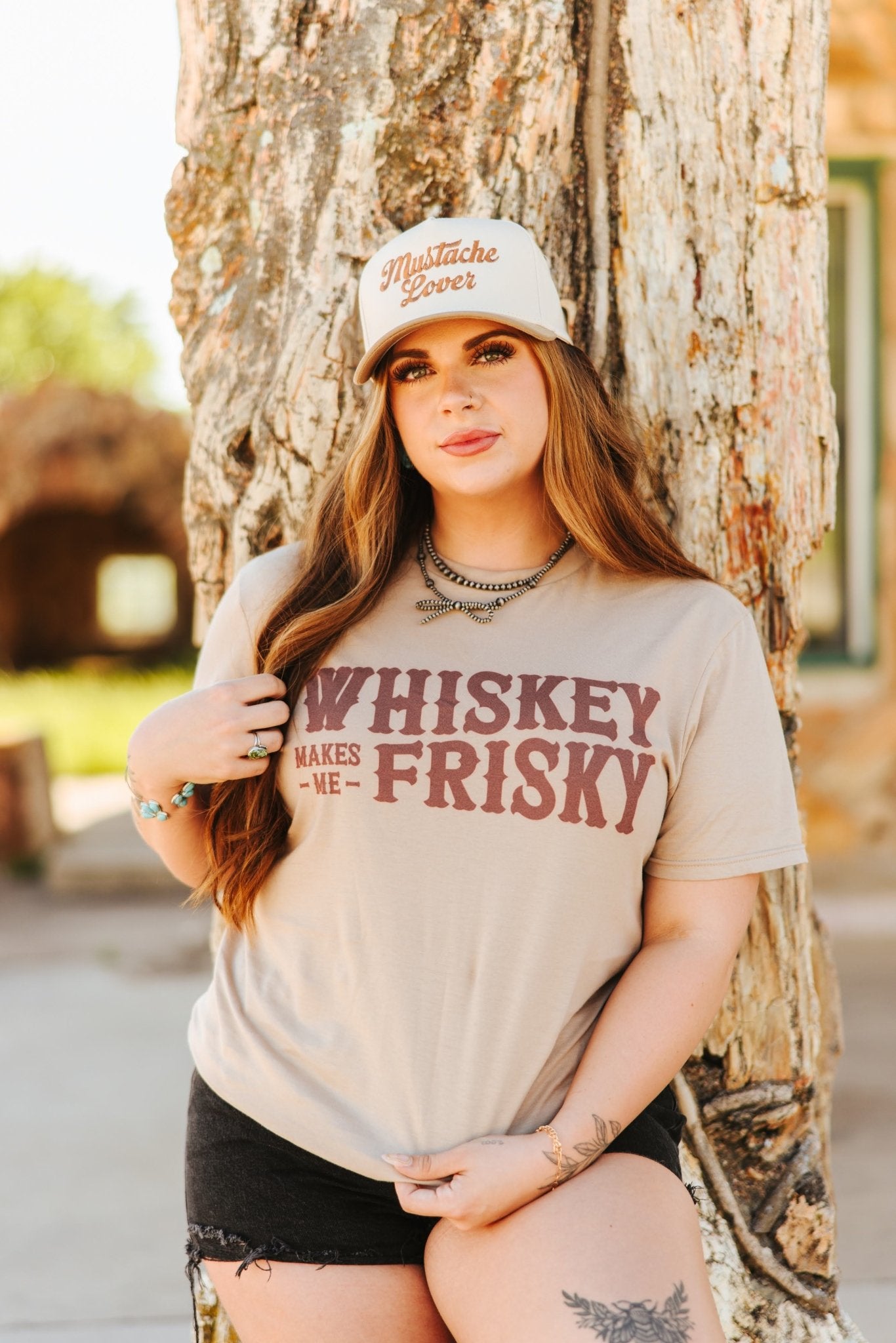 Whiskey Makes Me Frisky Graphic TeeTanS