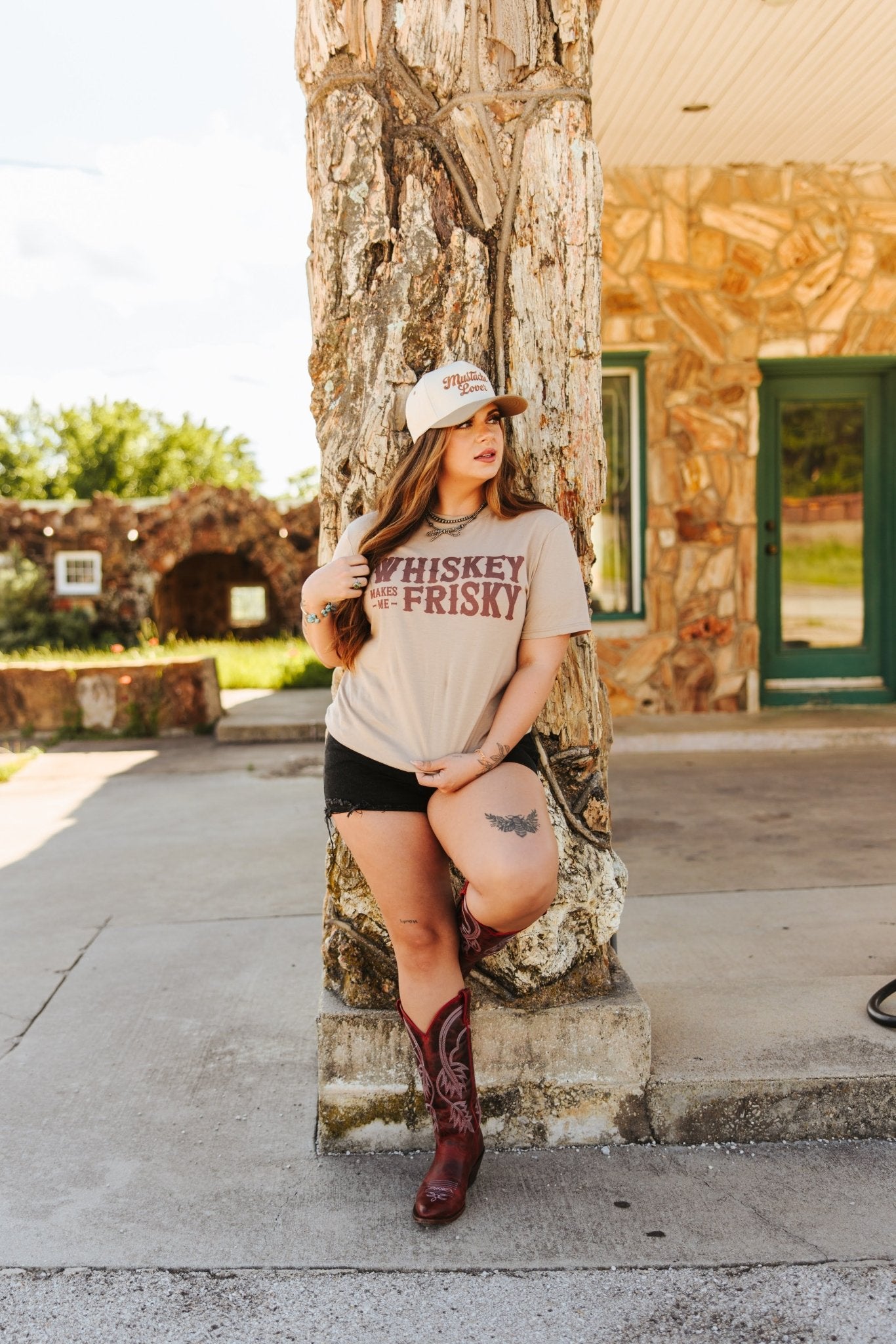 Whiskey Makes Me Frisky Graphic TeeTanS