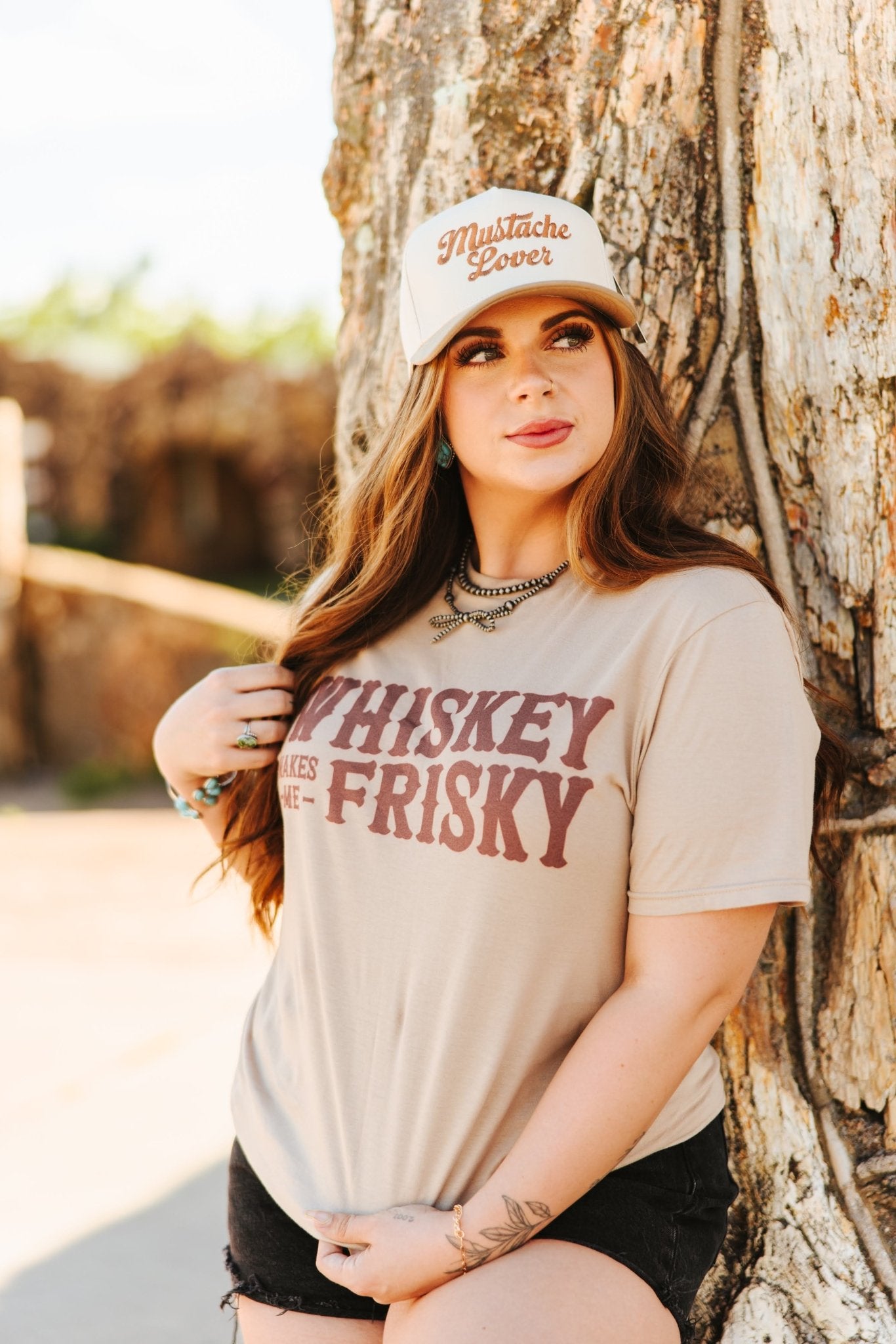 Whiskey Makes Me Frisky Graphic TeeTanS