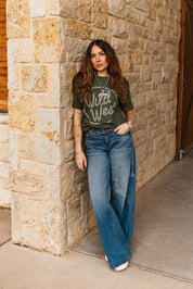 Wild West Rope Graphic TeeHeather Military GreenS