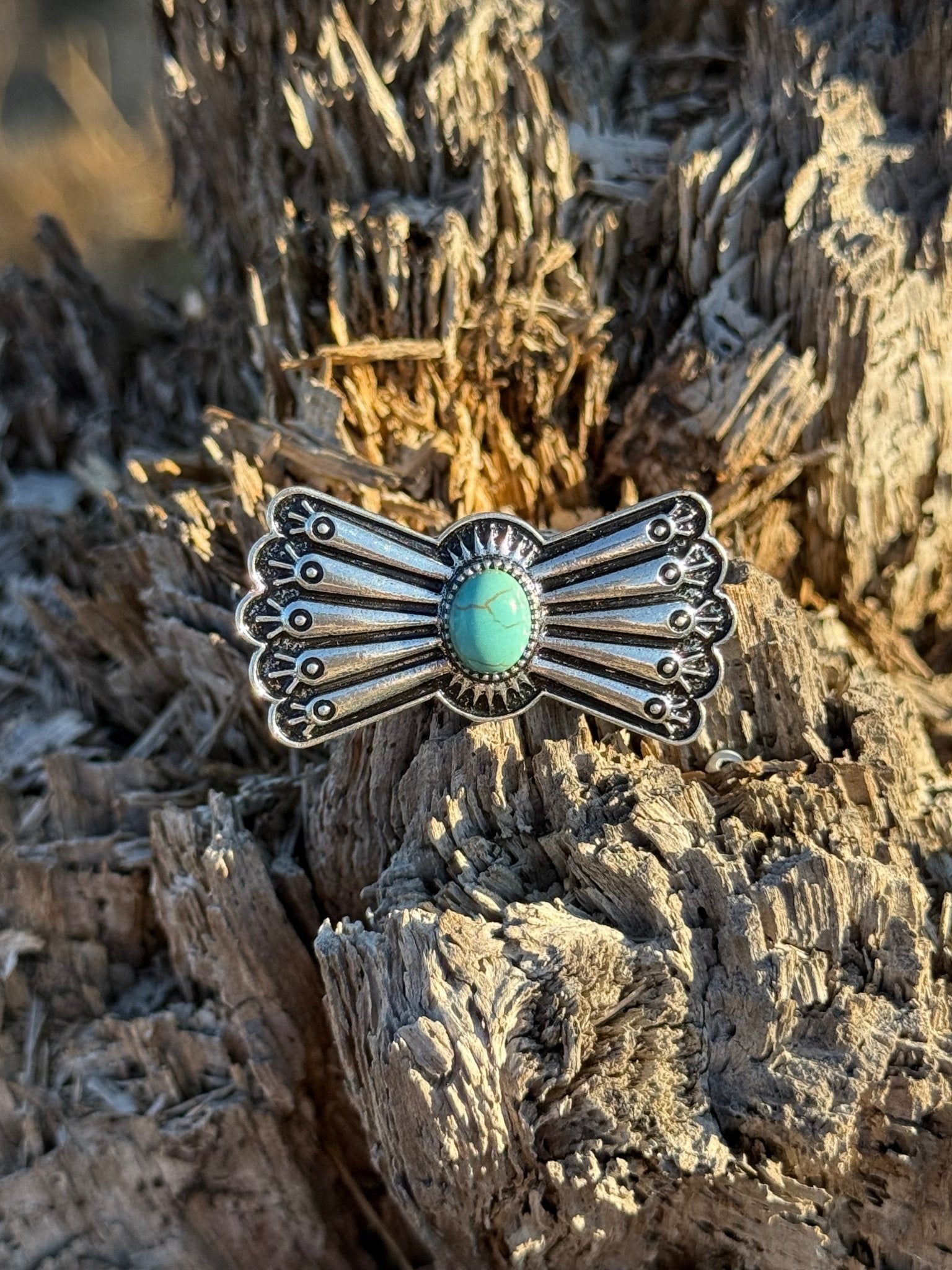 Wings of Turquoise Cuff Ring
