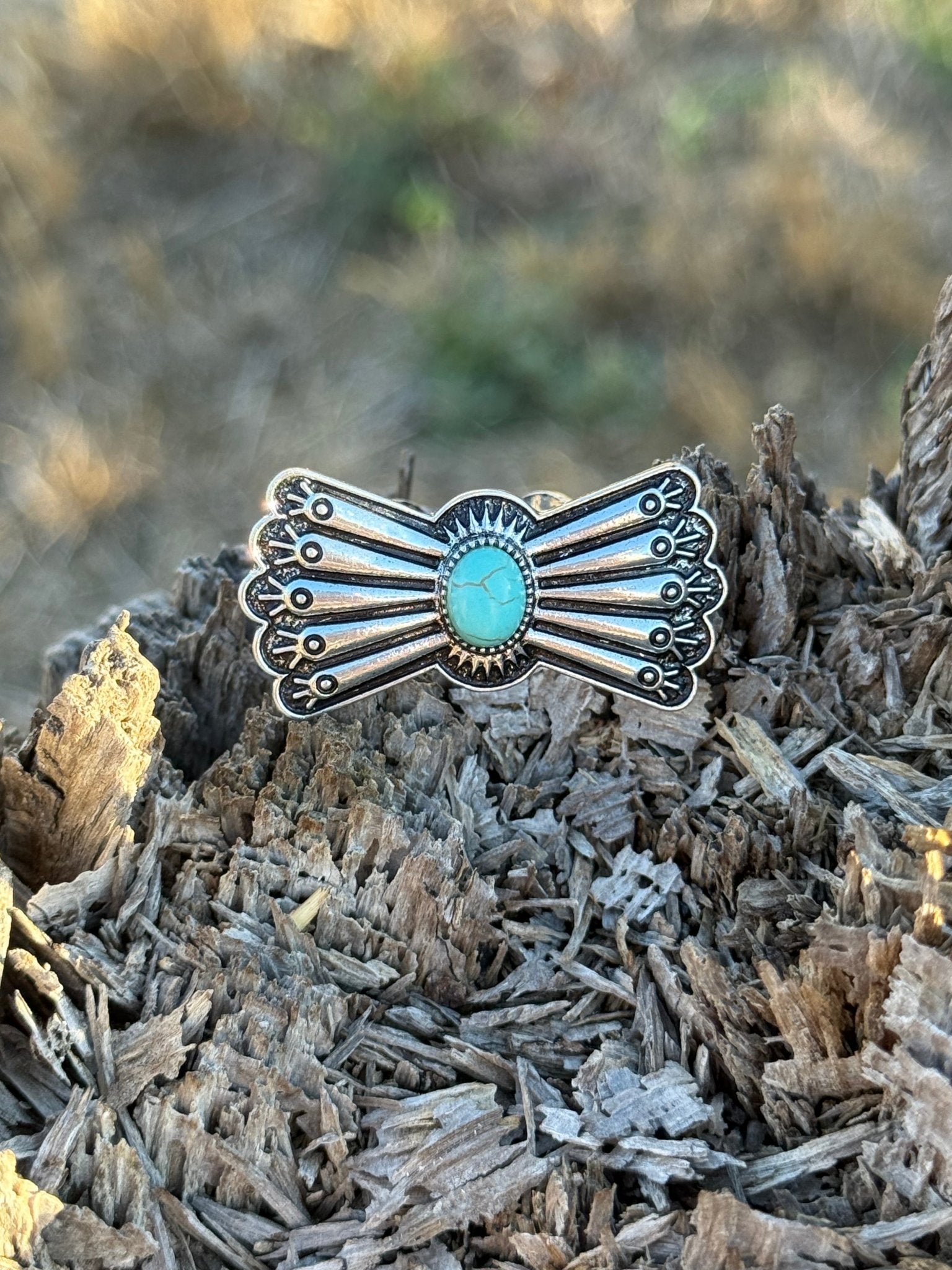 Wings of Turquoise Cuff Ring