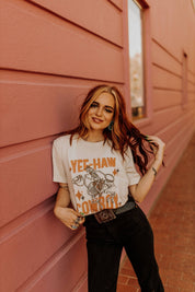 Yee - Haw Skeleton Cowboy Graphic TeeCementS