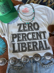 Zero Percent Liberal Graphic TeeCool GreyS