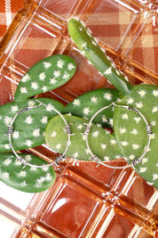 Barbed Wire Silvertone Hoop EarringsSilverOS