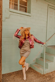 Cowl Neck Shimmer Mini DressSilverXS