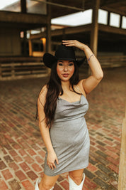 Cowl Neck Shimmer Mini DressSilverXS