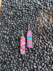 Purple Turquoise Stone Drop Earrings