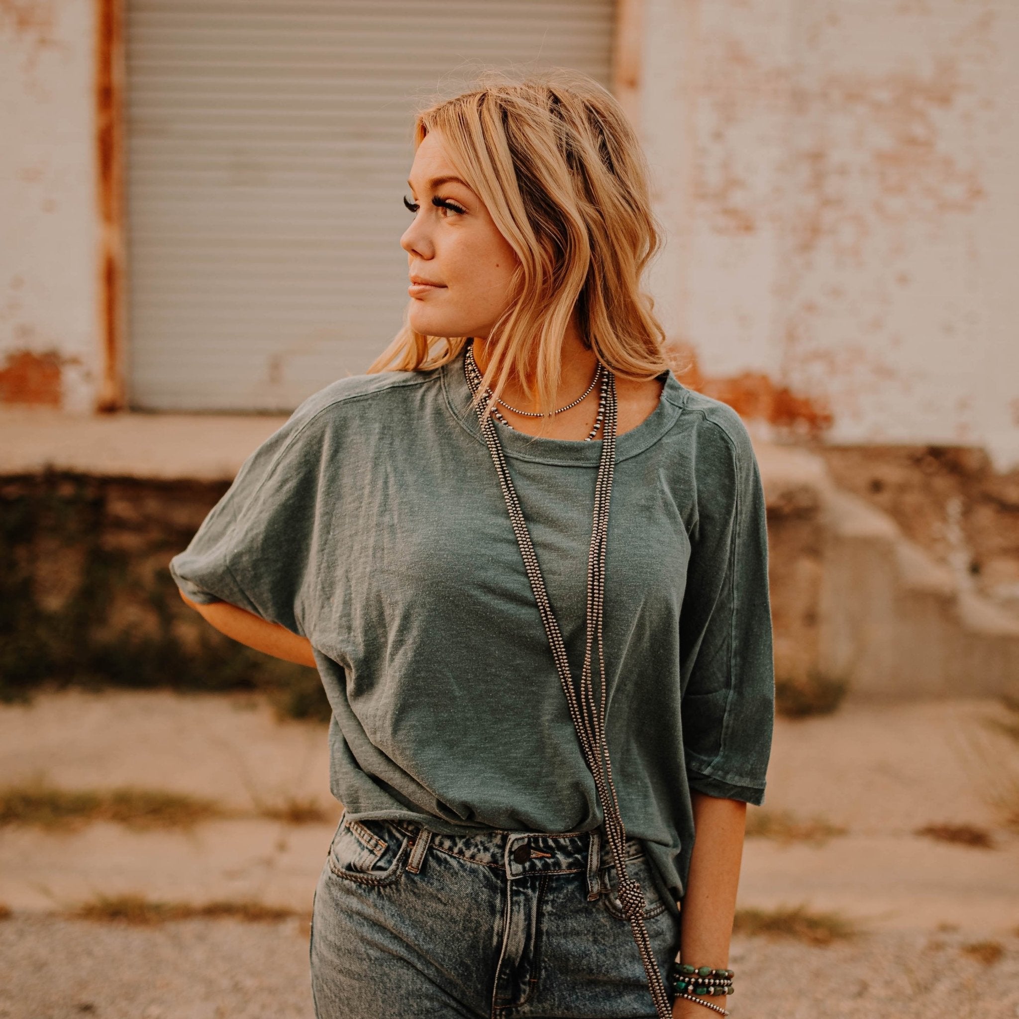 Knotted Multi - Strand Silver Pearl NecklaceSilverOS