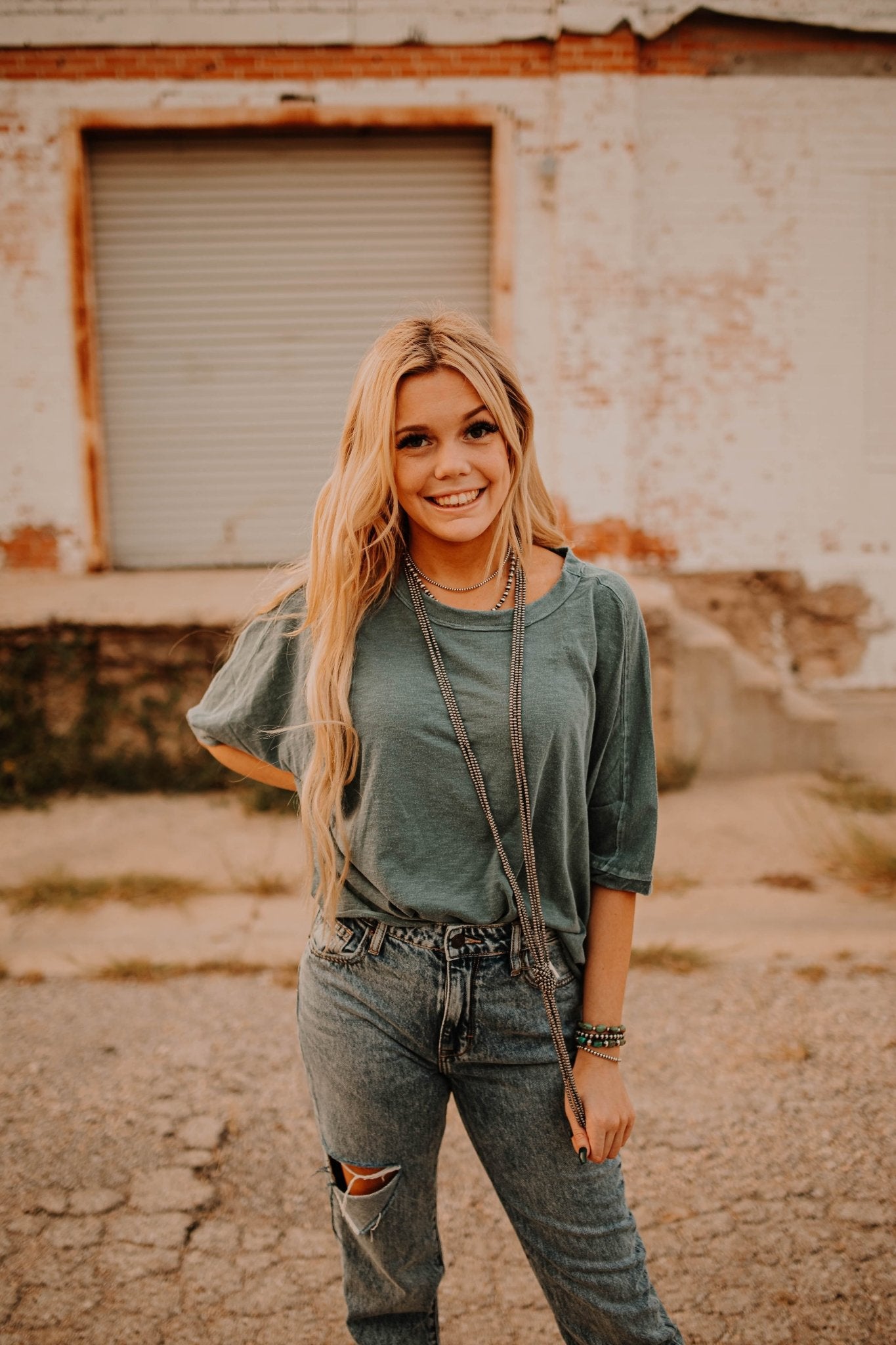 Knotted Multi - Strand Silver Pearl NecklaceSilverOS