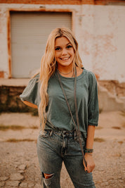 Knotted Multi - Strand Silver Pearl NecklaceSilverOS