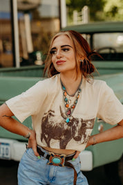 Vintage Longhorn Graphic TeeWhiteS