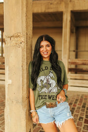 Wild Like The West Cowboy Graphic TeeSageS