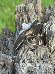 XL Pink Turquoise Thunderbird Ring