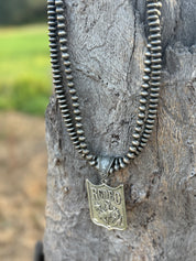 Western Rodeo Double Beaded Pendant Necklace