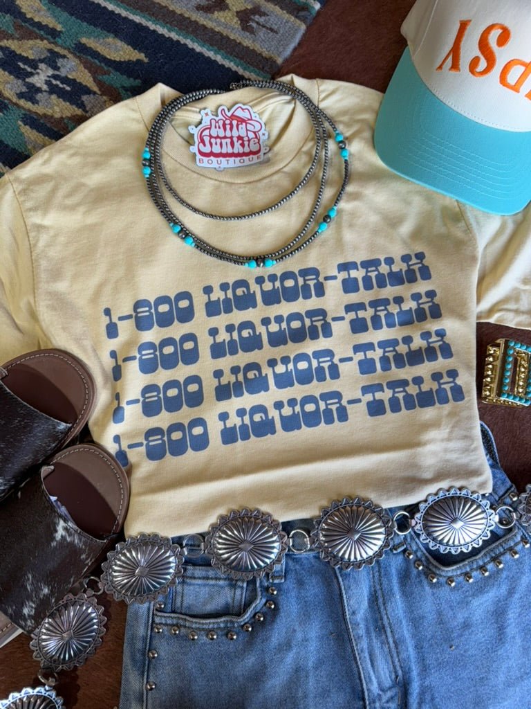 1 - 800 - Liquour - Talk Graphic TeeVegas GoldS