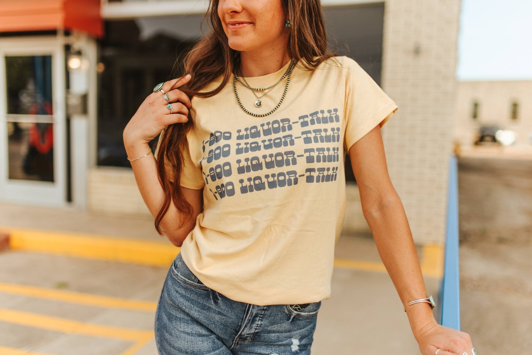 1 - 800 - Liquour - Talk Graphic TeeVegas GoldS