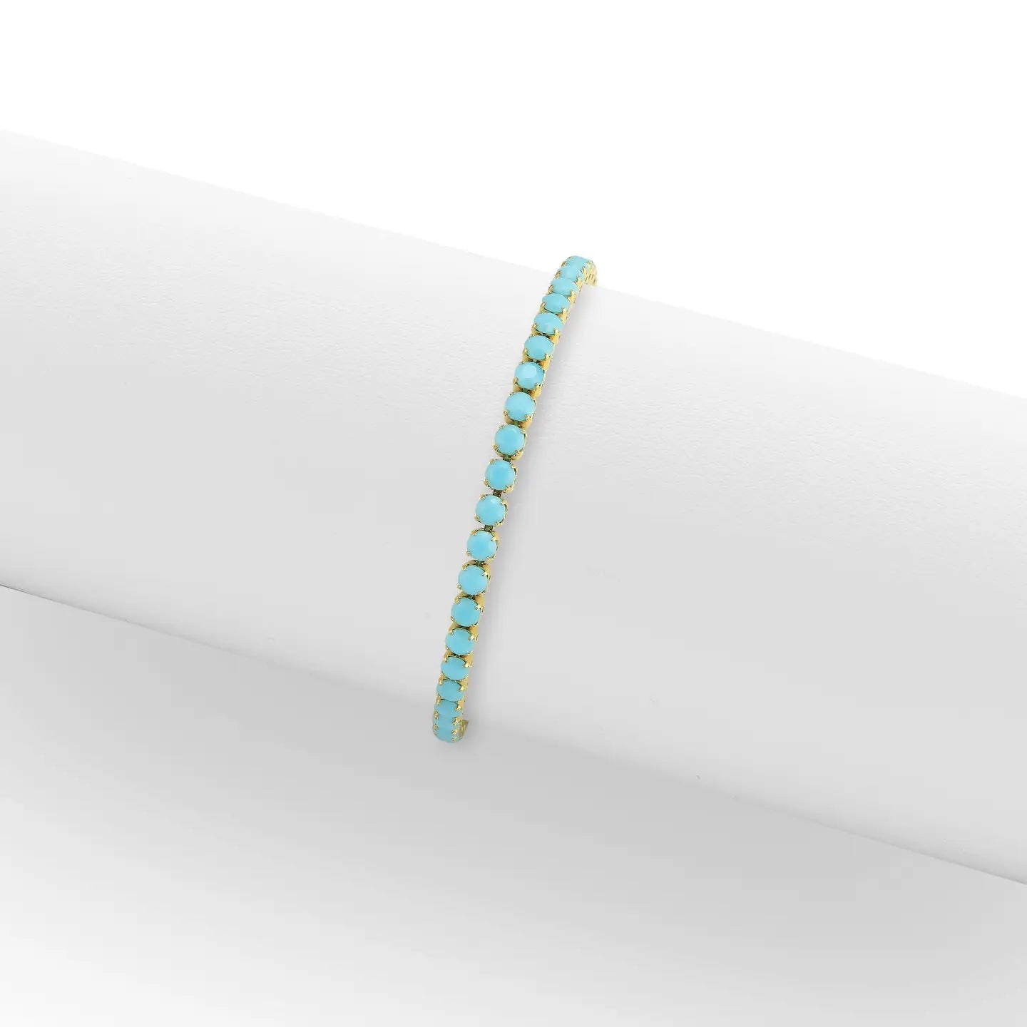 18k Turquoise Gold Tennis Bracelet