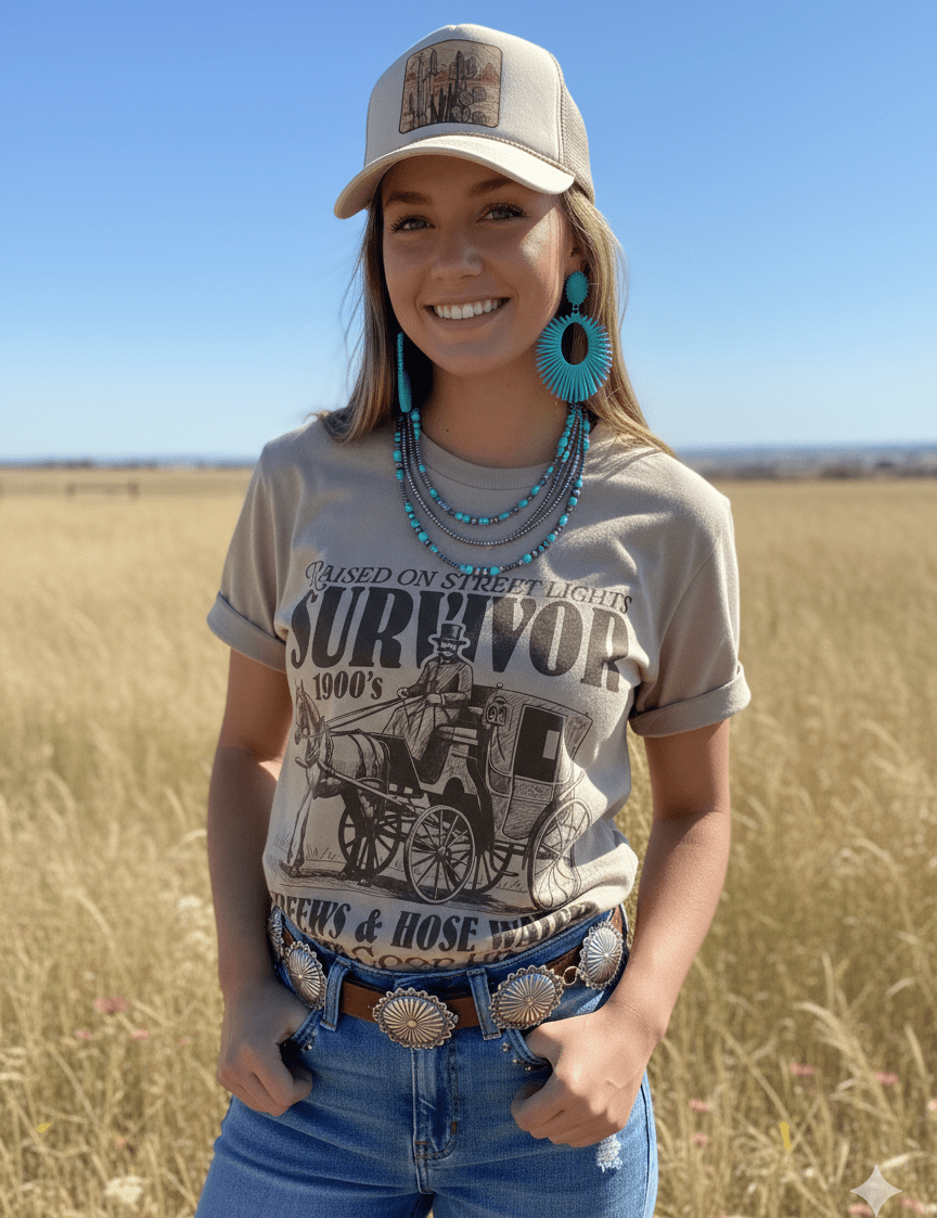1900's Survivor Graphic TeeTanS