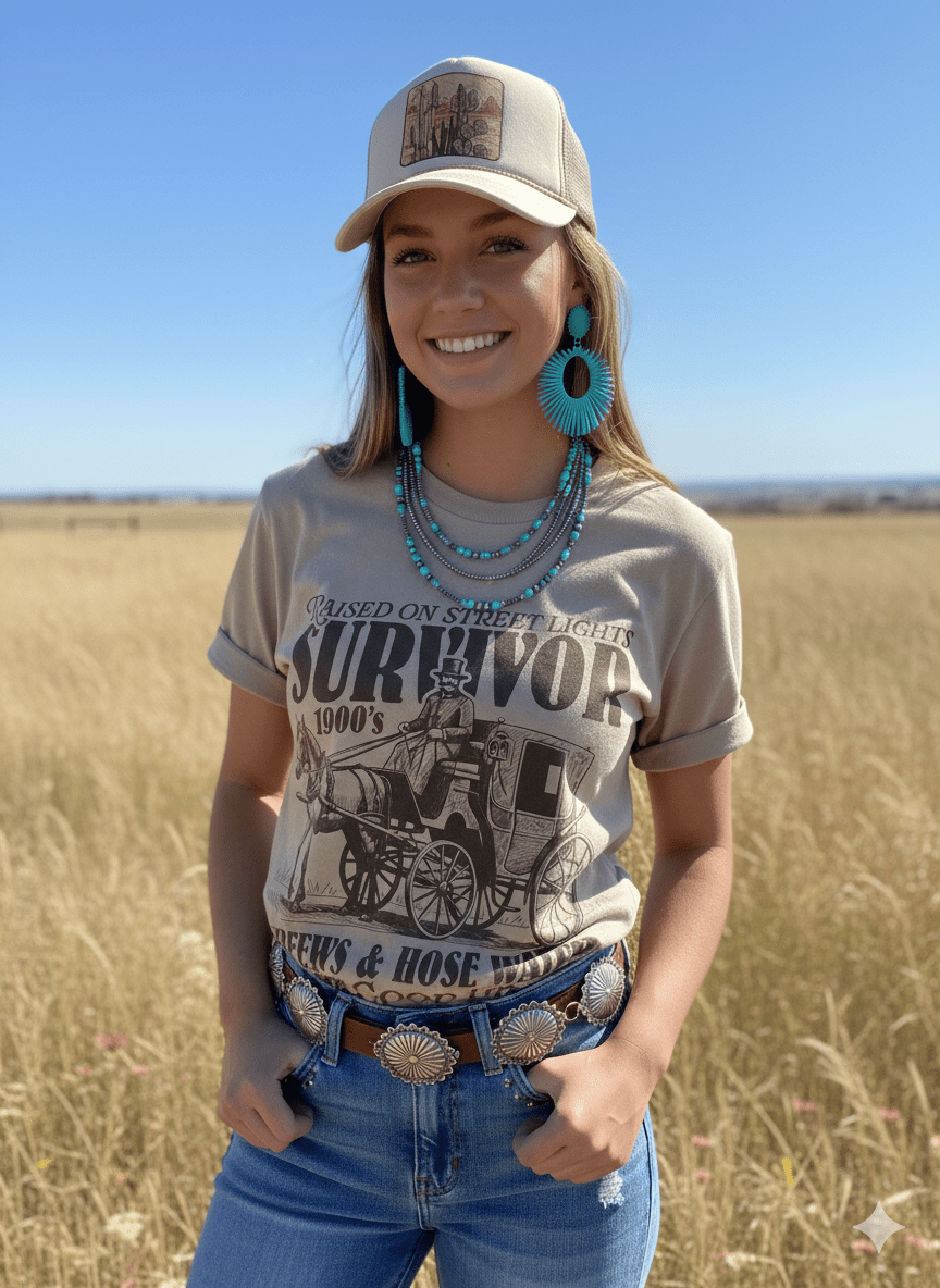 1900's Survivor Graphic TeeTanS