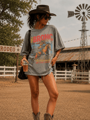 1967 Bronc Riding Oversized Graphic TeeS