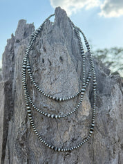 60" Sundance Canyon Silver Beaded Necklace