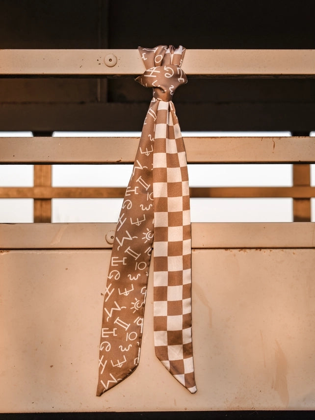 Desert Checkerboard Brand Twilly