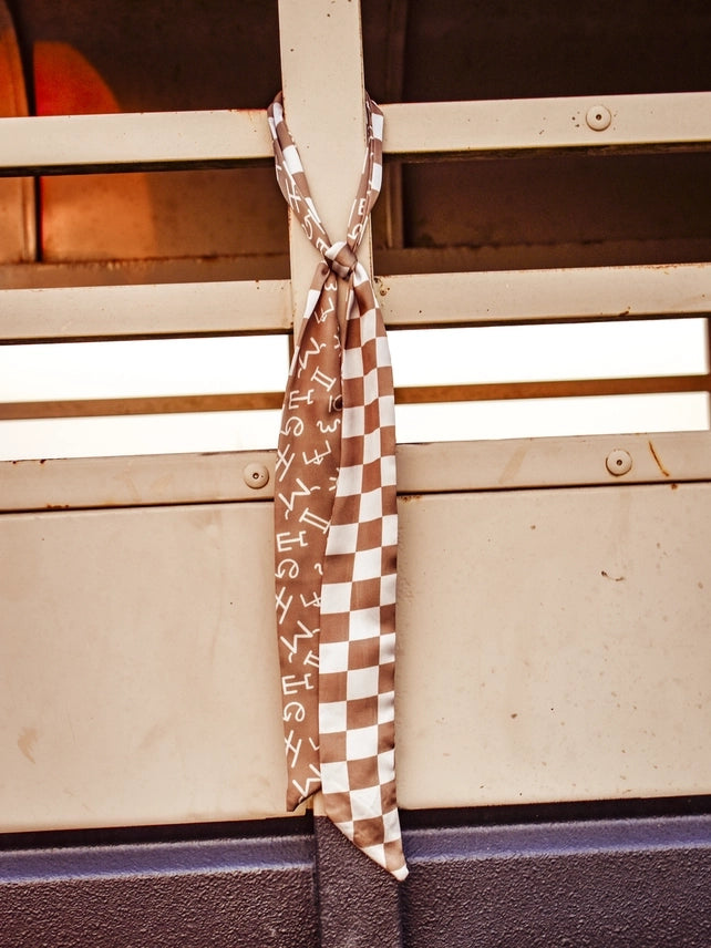 Desert Checkerboard Brand Twilly