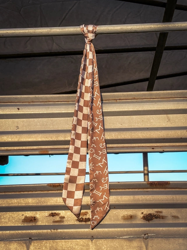 Desert Checkerboard Brand Twilly