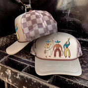 Vintage-Style Cowboys Trucker HatTan