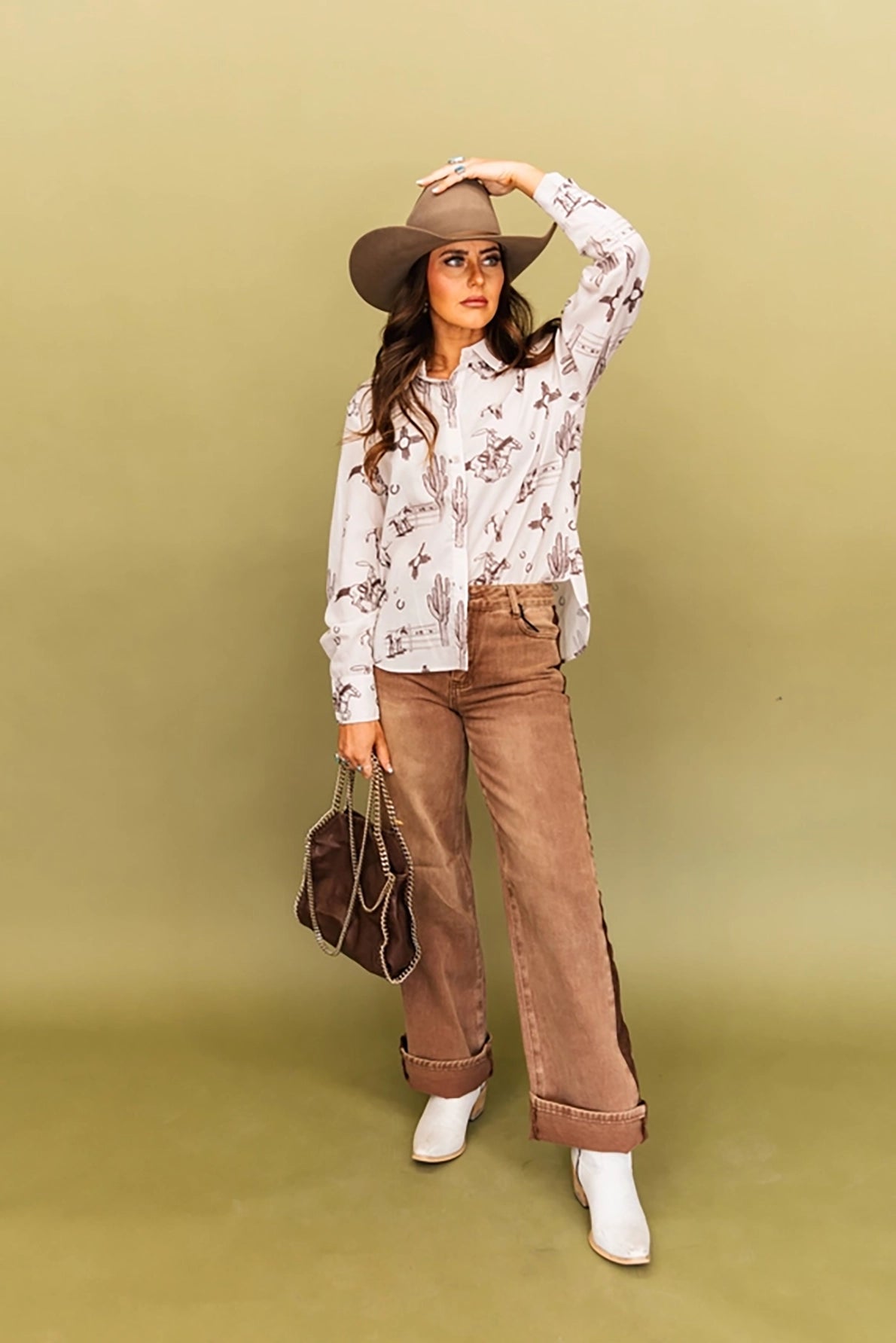 Wild West Ranch Long Sleeve Button Up